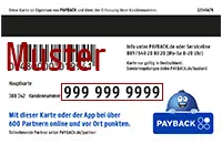 Die PAYBACK Kundennummer auf der PAYBACK Karte