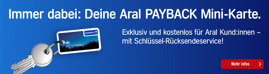 Jetzt die Aral PAYBACK Mini-Karte entdecken