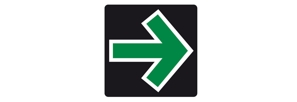 Das Verkehrszeichen 720, der Grünpfeil