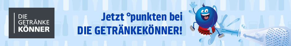 DIE GETRÄNKEKÖNNER bei PAYBACK: Logo mit Pointees und Slogan