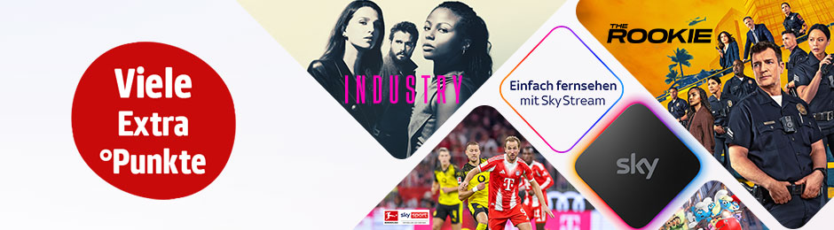 Viele Extra Punkte und einfach fernsehen mit Sky Stream.