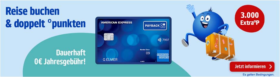 PAYBACK American Express Karte. Dauerhaft ohne Jahresgebühr. Plus 3000 Extra-Punkte. Hier informieren.
