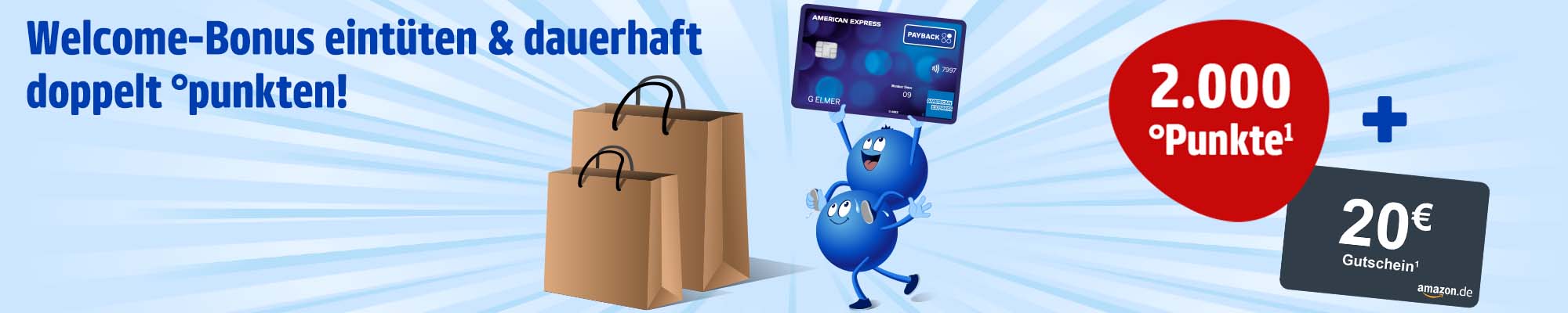Mit der kostenlosen PAYBACK Amex Kreditkarte immer und überall punkten und Extra-Punkte für die Beantragung sichern