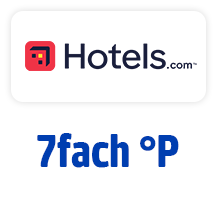 Jetzt bei HOTELS.com 7fach °Punkte. Hier Coupon aktivieren.