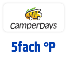Jetzt bei Camperdays 5fach punkten. Hier Coupon aktivieren.