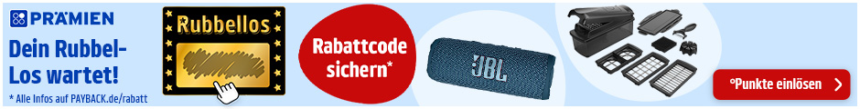 PAYBACK Prämien: Rubbellos holen und bis zu 1.111 Punkte Rabatt sichern! Zum Los