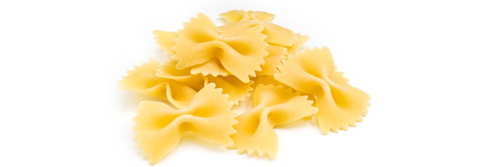 Ungekochte Farfalle