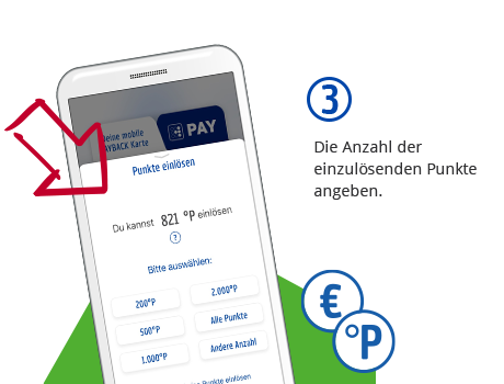 Die Anzahl der einzulösenden Punkte angeben