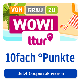 Bei ltur 10fach °Punkte, außer auf Flüge. Jetzt hier Coupon aktivieren.