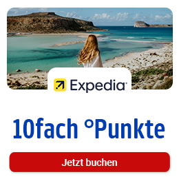 Jetzt bei Expedia 10fach °Punkte exkl. Flüge. Hier Coupon aktivieren.