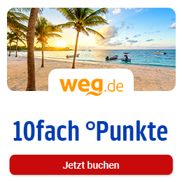 Jetzt bei weg.de 10fach °Punkte. Hier Coupon aktivieren.