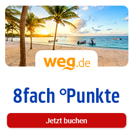Jetzt bei weg.de 8fach °Punkte. Hier Coupon aktivieren.