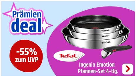 PAYBACK Prämien: Sichere dir ein TEFAL Ingenio Emotion Pfannen-Set 4-tlg. -55% zum UVP. Punkte einlösen.