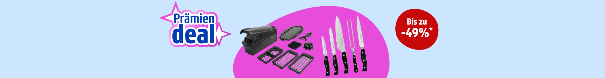 PAYBACK Prämien Deal: Special Nicer Dicer in schwarz und Rösle Messer-Set bis zu 49% reduziert.