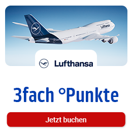 Jetzt bei Lufthansa 3fach °Punkte. Hier Coupon aktivieren.