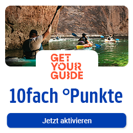 Jetzt bei Getyourguide 10fach punkten. Hier Coupon aktivieren.