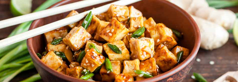 Lecker zubereitetes Tofu