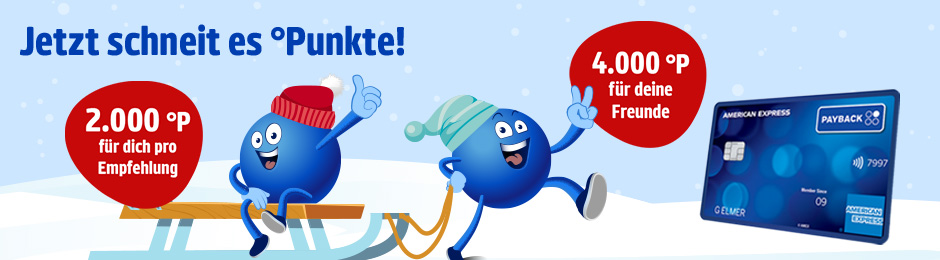 2.000 Extra-Punkte für dich pro Empfehlung. 4.000 Extra-Punkte für deine Freunde. Jetzt informieren.