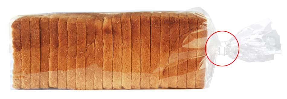 Clipband: Verschluss am Brotbeutel