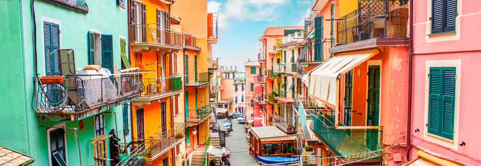 Ortschaft am Küstenstreifen Cinque Terre