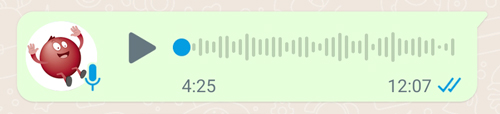 WhatsApp Sprachnachrichten in Wellenform