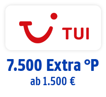 Jetzt bei TUI 7500 Extra-Punkte ab 1500 € Buchungswert. Hier Coupon aktivieren.