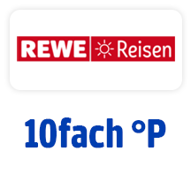 Jetzt bei REWE Reisen 10fach °Punkte. Hier Coupon aktivieren.