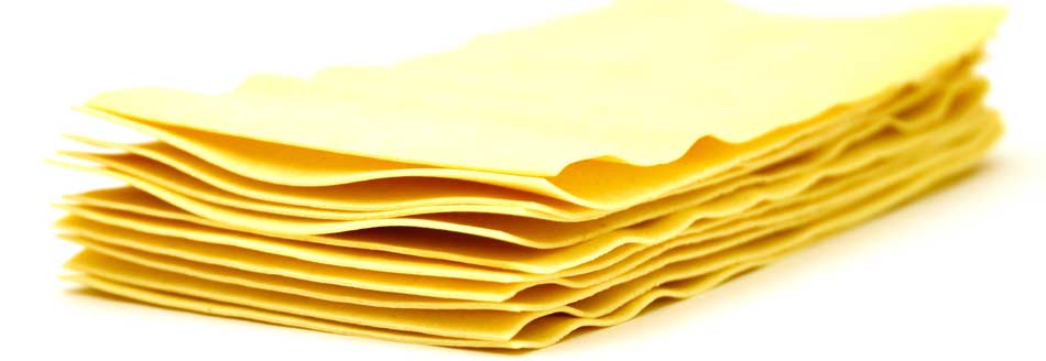 Ungekochte Lasagneplatten