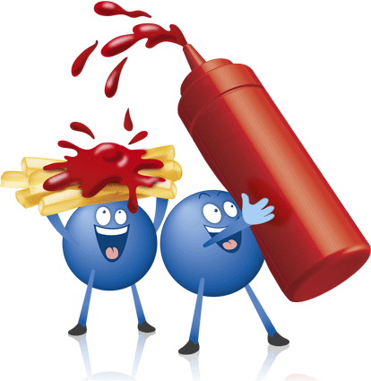 Pointees mit Ketchup