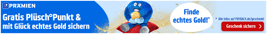 Beim Kauf einer Aktionsprämie gibt es einen gratis Plüsch Punkt geschenkt!