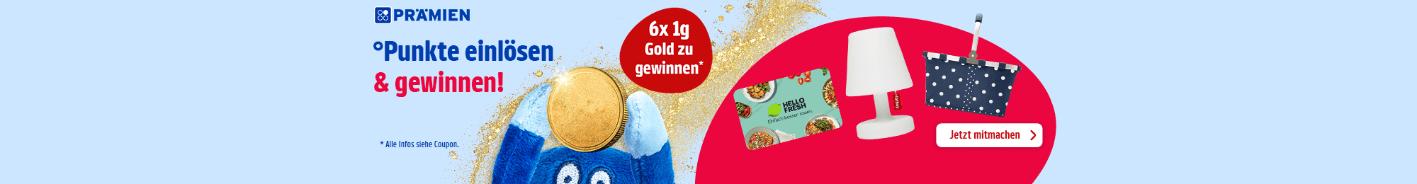 PAYBACK Prämien: Punkte einlösen und Chance auf 6x 1g Gold sichern! Coupon aktivieren.