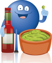 Ein Pointee nascht Guacamole mit Worcestersoße