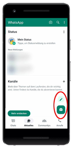 WhatsApp-Status erstellen