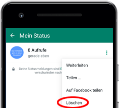 WhatsApp-Status löschen