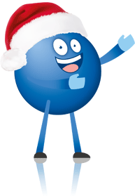 Ein Pointee trägt keck eine Weihnachtsmütze