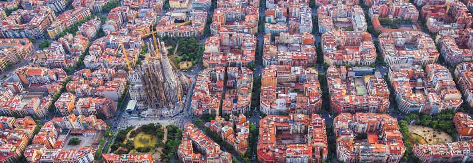 Blick auf Barcelona mit der Sagrada Família