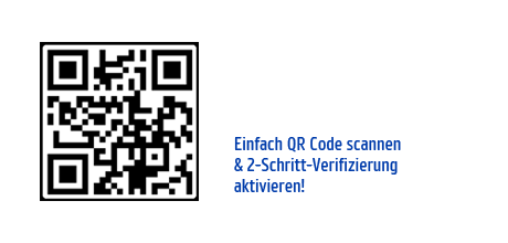 QR-Code scannen und gleich mehr Sicherheit aktivieren.