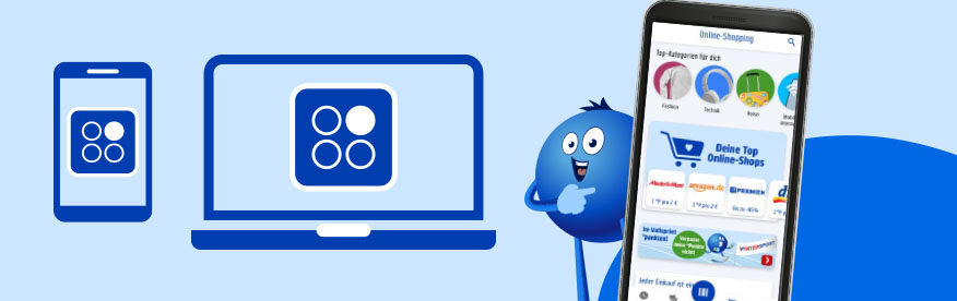 Schritt 1 PAYBACK APP oder PAYBACK.de öffnen und unter Online Shopping Wunsch-Shop aussuchen.