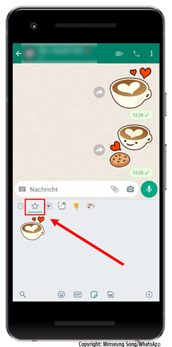 WhatsApp-Sticker als Favoriten speichern