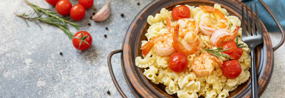 Creste di Gallo mit Garnelen und Kirschtomaten: Viel leckerer geht es kaum