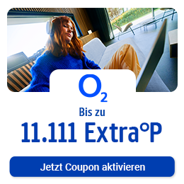 O2 - Bis zu 11.111 Extra°Punkte