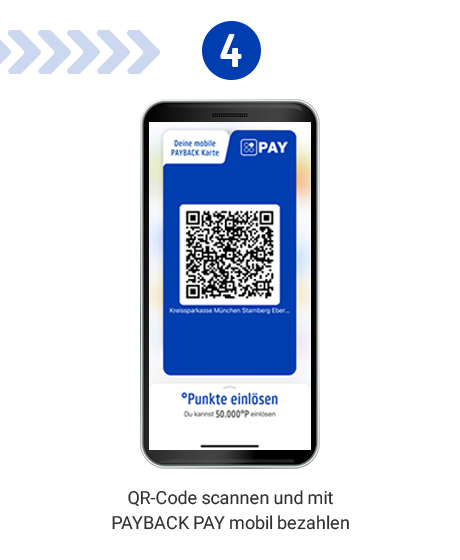 QR-Code scannen und mit PAYBACK PAY mobil bezahlen