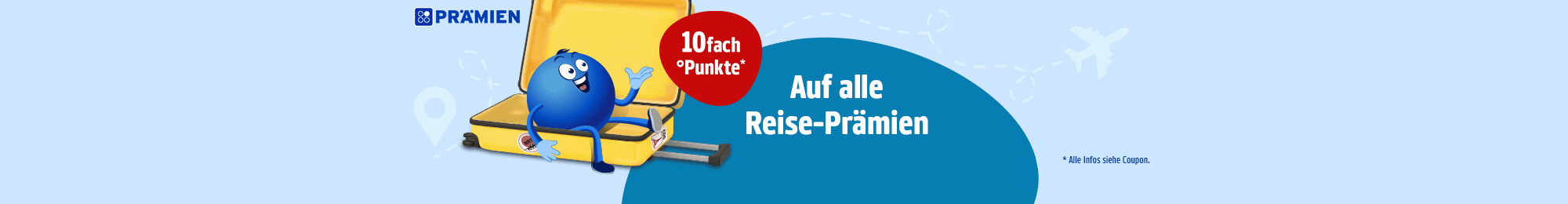 PAYBACK Prämien: 10fach Punkte auf alle Reise-Prämien. Jetzt stöbern und Coupon aktivieren!