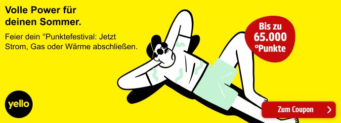 Yello - Bis zu 55.000 °Punkte