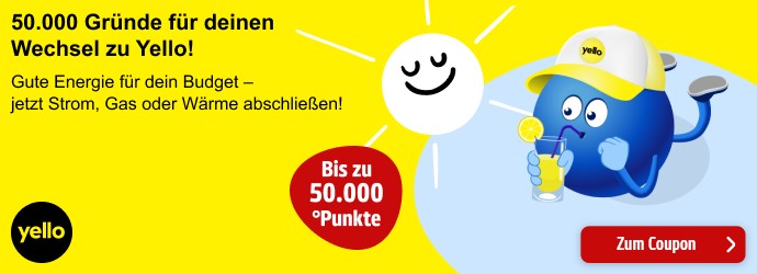 Yello - Bis zu 50.000 °Punkte