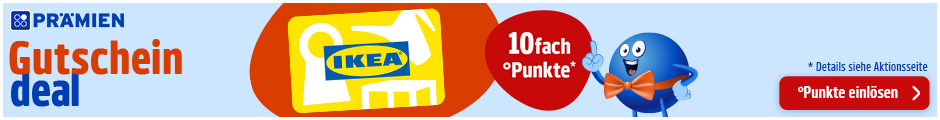 PAYBACK Prämien: 10fach Punkte auf eine IKEA Gutscheinbestellung! Jetzt Coupon aktivieren.