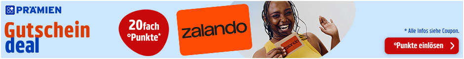 PAYBACK Prämien: 20fach Punkte auf alle Zalando Gutscheine. Jetzt schnell Punkte einlösen!
