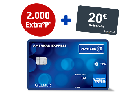Mit der kostenlosen PAYBACK Amex Kreditkarte immer und überall punkten und Extra-Punkte für die Beantragung sichern