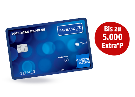 PAYBACK American Express Karte: bis zu 5.000 Extra-Punkte. Dauerhaft ohne Jahresgebühr. Es gelten Bedingungen. 