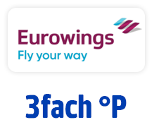 Jetzt bei Eurowings 3fach °Punkte. Hier Coupon aktivieren.